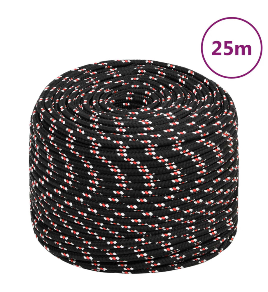 Corde de bateau Noir 10 mm 25 m Polypropylène