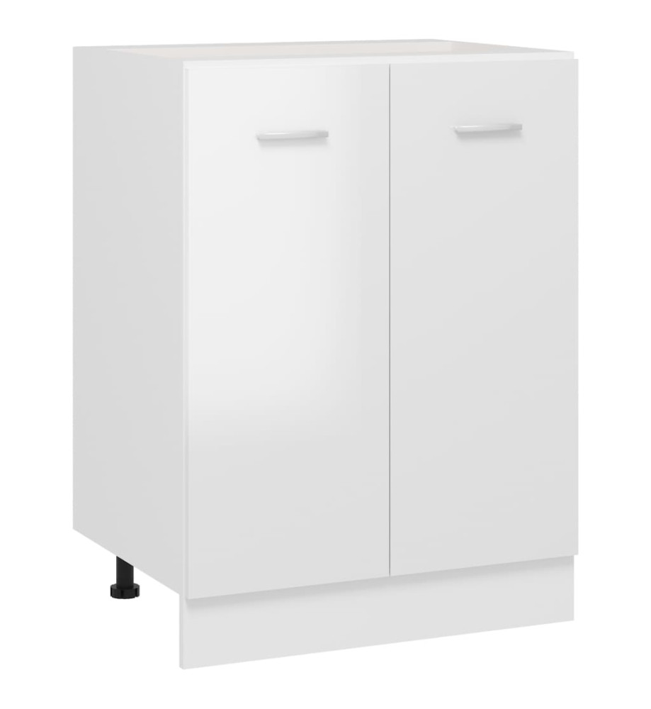 Armoire de plancher Blanc brillant 60x46x81,5 cm Aggloméré