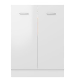 Armoire de plancher Blanc brillant 60x46x81,5 cm Aggloméré