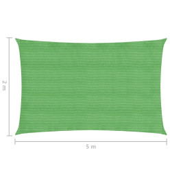 Voile d'ombrage 160 g/m² Vert clair 2x5 m PEHD