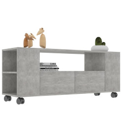 Meuble TV Gris béton 120x35x48 cm Bois d'ingénierie