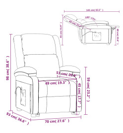 Fauteuil Gris clair Tissu