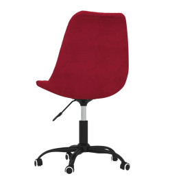 Chaise pivotante de bureau Rouge bordeaux Tissu