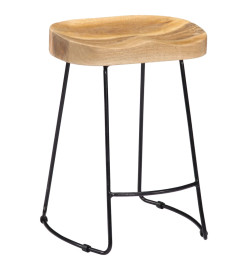 Tabourets de bar Gavin lot de 2 bois de manguier solide