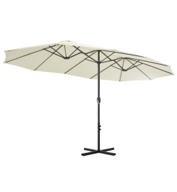 Parasol d'extérieur et poteau en aluminium 460 x 270 cm Sabe