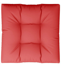 Coussin de palette rouge 70x70x12 cm tissu