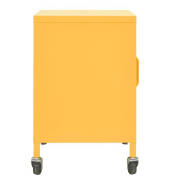 Armoire de rangement Jaune moutarde 60x35x56 cm Acier