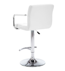 Tabourets de bar lot de 2 blanc similicuir