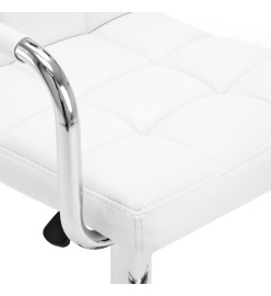 Tabourets de bar lot de 2 blanc similicuir