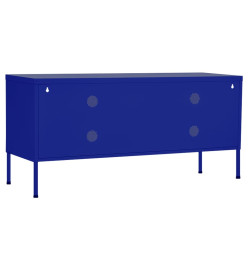 Meuble TV Bleu marine 105x35x50 cm Acier