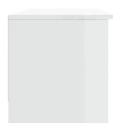 Meuble TV Blanc brillant 102x35,5x36,5 cm Bois d'ingénierie