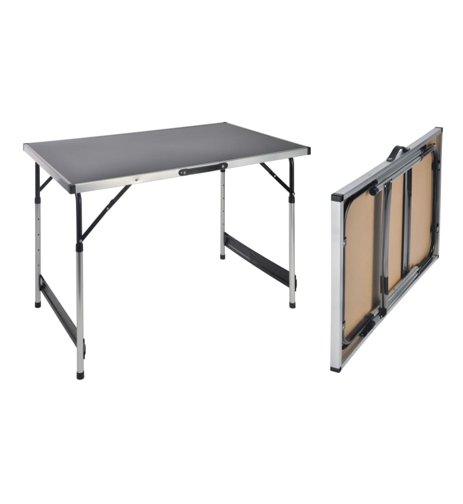 HI Table pliable 100 x 60 x 94 cm Aluminium