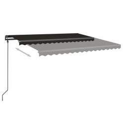 Auvent automatique rétractable avec poteaux 4,5x3,5m Anthracite