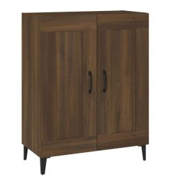 Buffet chêne marron 69,5x34x90 cm bois d'ingénierie