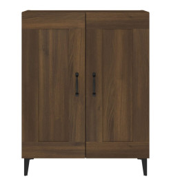 Buffet chêne marron 69,5x34x90 cm bois d'ingénierie