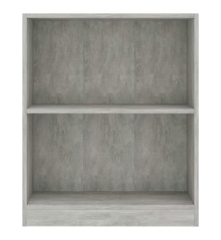 Bibliothèque Gris béton 60x24x74,5 cm Bois d'ingénierie