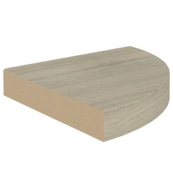 Étagères d'angle flottantes 2 pcs Chêne 25x25x3,8 cm MDF