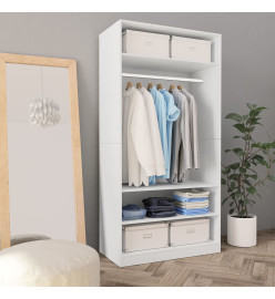 Garde-robe Blanc 100 x 50 x 200 cm Bois d'ingénierie