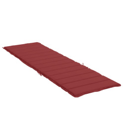 Coussin de chaise longue rouge bordeaux 200x50x3cm tissu oxford