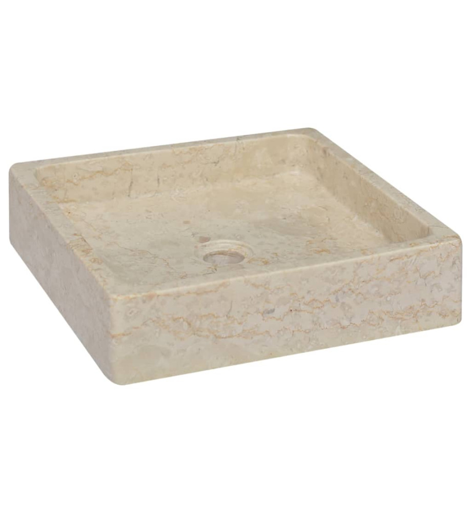 Lavabo Crème 40x40x10 cm Marbre