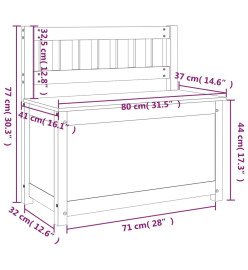 Banc 80x41x77 cm Bois de pin massif