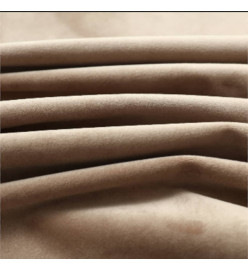 Rideaux occultants avec anneaux 2 pcs Velours Beige 140x175 cm