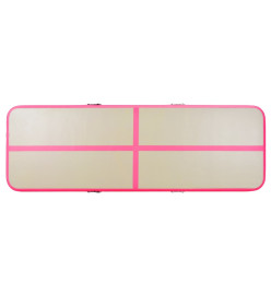 Tapis gonflable de gymnastique avec pompe 600x100x10cm PVC Rose