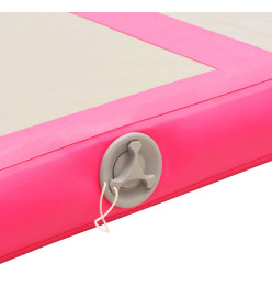 Tapis gonflable de gymnastique avec pompe 600x100x10cm PVC Rose