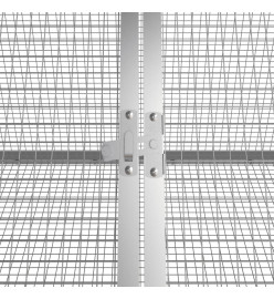 Cage pour lapin Gris 504,5x80,5x71 cm Acier galvanisé