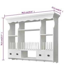 Armoire murale de cuisine Bois Blanc