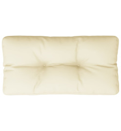 Coussin de palette crème 70x40x12 cm tissu