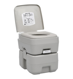 Toilette portable de camping Gris 20+10 L