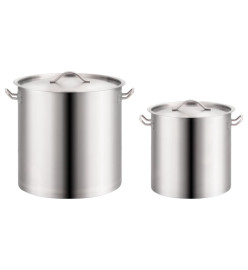 Ensemble de 2 casseroles à bouillon 71/36 L Inox