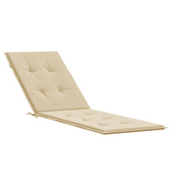 Coussin de chaise de terrasse beige (75+105)x50x3 cm