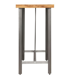 Table de bar Teck recyclé massif 120 x 58 x 106 cm