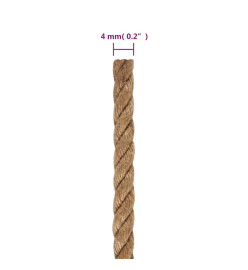 Corde de jute 250 m de long 4 mm d'épaisseur