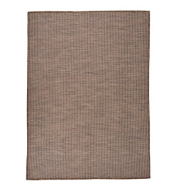 Tapis à tissage plat d'extérieur 200x280 cm Marron