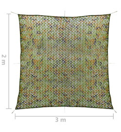 Filet de camouflage avec sac de rangement 2x3 m Vert