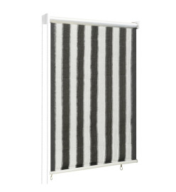 Store roulant d'extérieur 60x140 cm Rayures anthracite et blanc