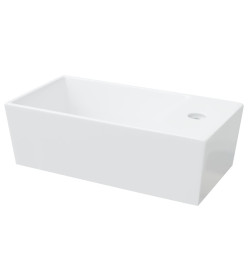 Lavabo blanc 48x25x15 cm céramique