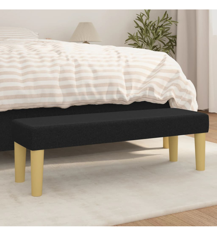 Banc Noir 100x30x30 cm Tissu