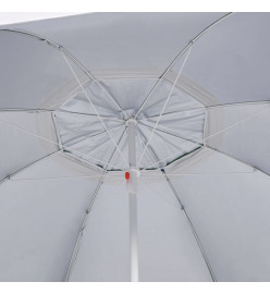 Parasol de plage avec parois latérales Vert 215 cm