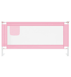 Barrière de sécurité de lit d'enfant Rose 180x25 cm Tissu