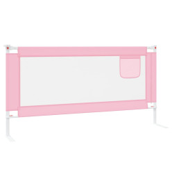 Barrière de sécurité de lit d'enfant Rose 180x25 cm Tissu