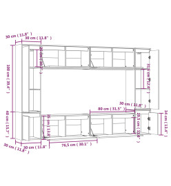 Meubles TV 8 pcs Bois massif de pin