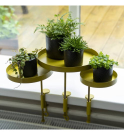 Esschert Design Plateau pour plantes avec pince Rond Doré M