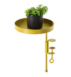 Esschert Design Plateau pour plantes avec pince Rond Doré M