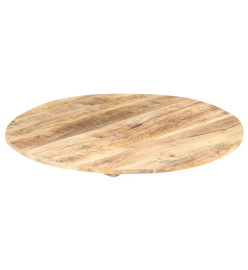 Dessus de table Bois de manguier solide Rond 15-16 mm 60 cm