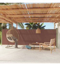 Auvent latéral rétractable de patio 160x600 cm Marron