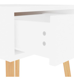 Tables de chevet 2 pcs Blanc brillant 40x40x56 cm Aggloméré